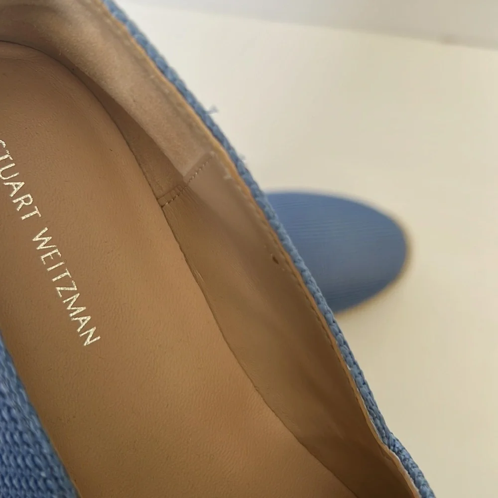 STUART WEITZMAN MYKONOS ESPADRILLE SPORT FLAT BLUE SIZE 7